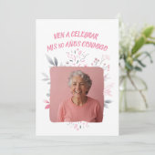 オーダーメイドの写真  私の80歳の誕生日 - 80歳の特別な写真 招待状 (スタンド正面)