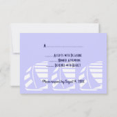 オーダーメイドの出欠返信カード - 青と白のヨット 招待状 (裏面)