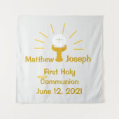 オーダーメイドの初めての聖体拝領 タペストリー (正面(横))