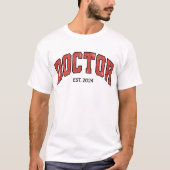 オーダーメイドの医師用シャツ、医師への卒業記念品 Tシャツ (正面)