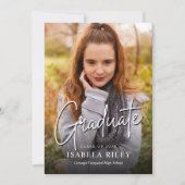 オーダーメイドの卒業おめでとうカード 招待状 (正面)