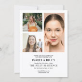 オーダーメイドの卒業おめでとうカード 招待状 (裏面)