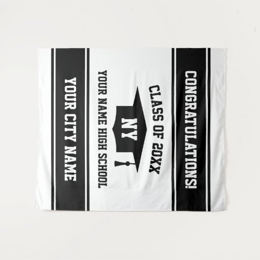 オーダーメイドの卒業パーティー写真撮影用背景 タペストリー (正面(横))