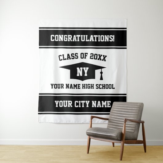 オーダーメイドの卒業パーティー写真撮影用背景 タペストリー (インサイチュ)