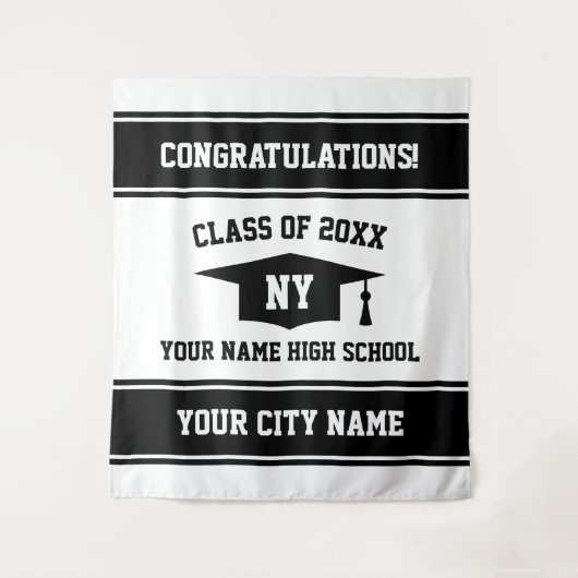 オーダーメイドの卒業パーティー写真撮影用背景 タペストリー (正面)