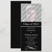 オーダーメイドの卒業発表 案内状 (正面/裏面)