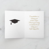 オーダーメイドの卒業証書カード カード (内部)