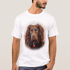 オーダーメイドの印象派ボイキンスパニエルの肖像画 Tシャツ
