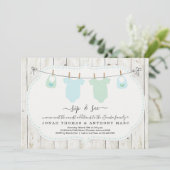 オーダーメイドの双子の男の子 Sip and See 招待状 (スタンド正面)