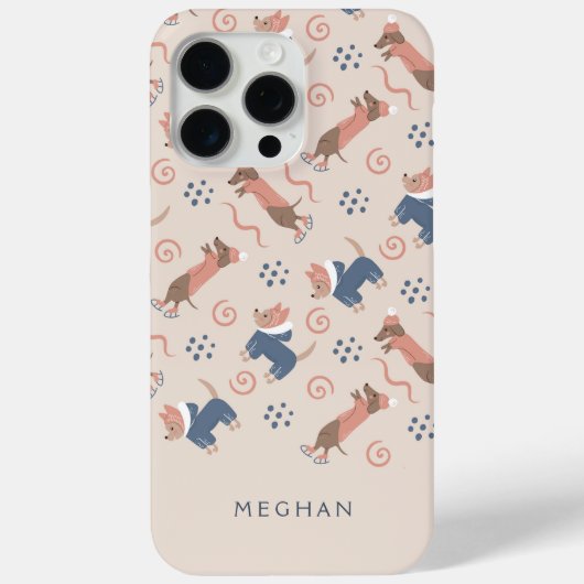 オーダーメイドの可愛いダックスフンド＆テリア Case-Mate iPhoneケース (裏面)