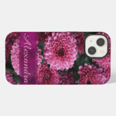 オーダーメイドの可愛いピンクのキクの花 iPhoneケース (裏面横)
