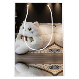 オーダーメイドの可愛い猫ベッド ミディアムペーパーバッグ