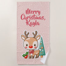オーダーメイドの可愛い鹿の子供用クリスマスグッズ