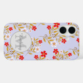 オーダーメイドの可愛らしい赤と白の花柄 Case-Mate iPhoneケース (裏面 (横))
