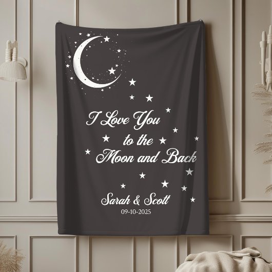 オーダーメイドの名前と日付のウェディングギフトブランケット シェルパブランケット