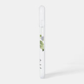 オーダーメイドの名前入りバイオレットの誕生花のスマホケース iPhone 16ケース (左側面)