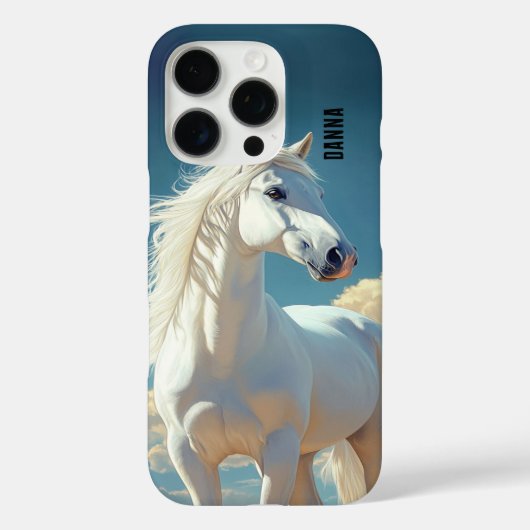 オーダーメイドの名前入り白馬 Case-Mate iPhoneケース (裏面)