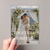 オーダーメイドの名前入り結婚式デザイン アクリル招待状 (インサイチュ (ポータブル))