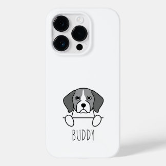 オーダーメイドの名前入り ビーグル犬 かわいい スマホケース Case-Mate iPhone 14 PROケース