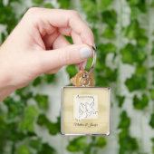 オーダーメイドの名前, 結婚記念日の祝福 キーホルダー (手)