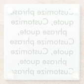 オーダーメイドの名言、エレガントな黒と白 ガラスコースター (裏面)