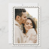 オーダーメイドの名言 遊び心のある落書き 手描きの結婚式 セーブザデート (裏面)