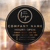 オーダーメイドの営業時間窓用シール ウィンドウサイン (シート2)