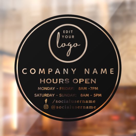 オーダーメイドの営業時間窓用シール ウィンドウサイン (シート2)