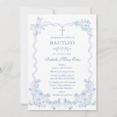 オーダーメイドの女の子の洗礼カードです。 招待状 (正面)