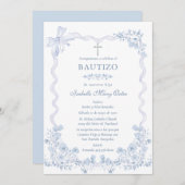 オーダーメイドの女の子の洗礼カードです。 招待状 (正面/裏面)