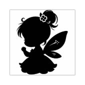 オーダーメイドの女の子蝶妖精 ラバースタンプ (インプリント)