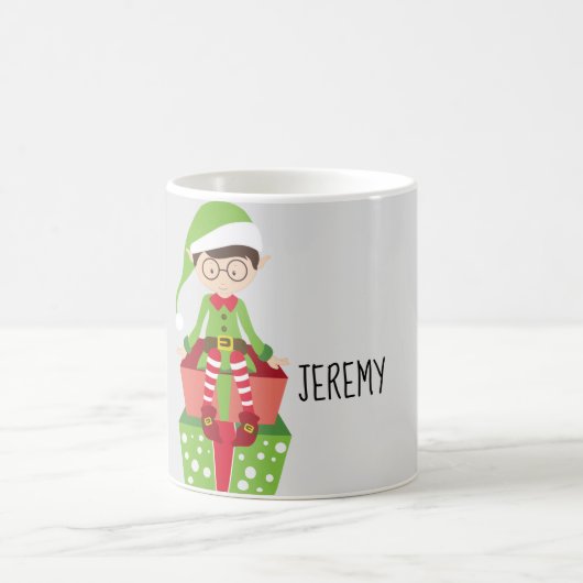 オーダーメイドの妖精クリスマス コーヒーマグカップ (中央)