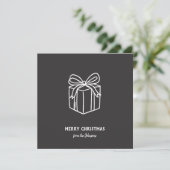 オーダーメイドの姓入りメリークリスマスギフト カード (スタンド正面)