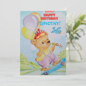 オーダーメイドの子供の誕生日カード サンキューカード (スタンド正面)