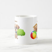 オーダーメイドの子犬マグカップ コーヒーマグカップ (中央)
