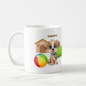 オーダーメイドの子犬マグカップ コーヒーマグカップ (左)