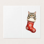 オーダーメイドの子猫のクリスマスストッキングカード (外部フラット)