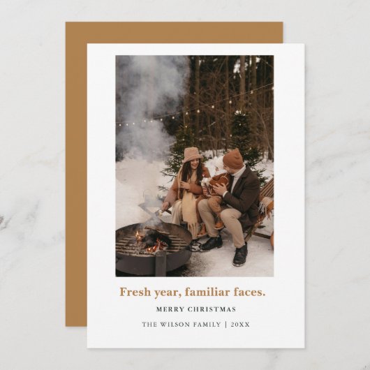 オーダーメイドの季節のカード | 祝祭的な家族の挨 招待状 (正面/裏面)