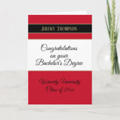 オーダーメイドの学士号 大学卒業カード カード (正面)