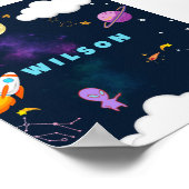 オーダーメイドの宇宙の保育園の壁のアート ポスター (角)