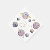 オーダーメイドの宇宙スーパースター スタンダードカクテルナプキン (角)