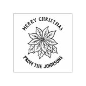 オーダーメイドの家族の名前のクリスマスの花 ラバースタンプ (インプリント)