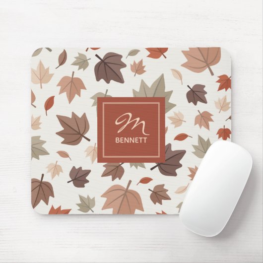 オーダーメイドの家族の名字入りマウスパッド 紅葉 マウスパッド (マウス)