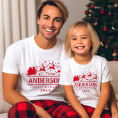 オーダーメイドの家族クリスマス ホリデー Tシャツ