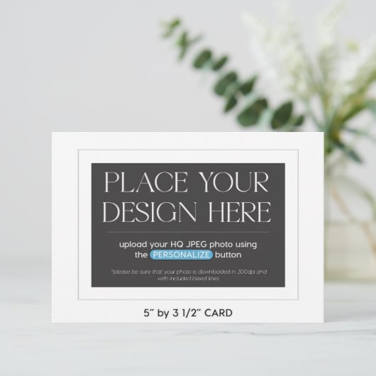 オーダーメイドの封筒カード - 5 x 3.5インチ エンクロージャーカード (スタンド正面)