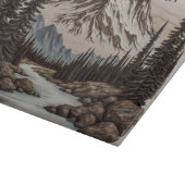 オーダーメイドの山の森のまな板 カッティングボード (角)