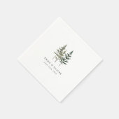 オーダーメイドの山の森の松の木の結婚式 スタンダードカクテルナプキン (角)