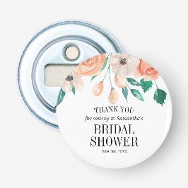 オーダーメイドの引き出物 エレガントなピンクの花の ブライダルシャワー 栓抜き