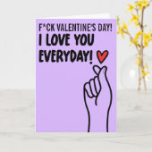 オーダーメイドの愛してるよ KPOP 指ハート ロマンチック カード (黄色い花)