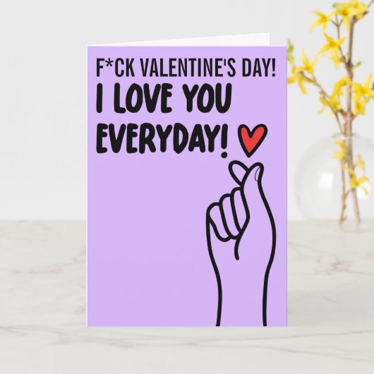 オーダーメイドの愛してるよ KPOP 指ハート ロマンチック カード (黄色い花)